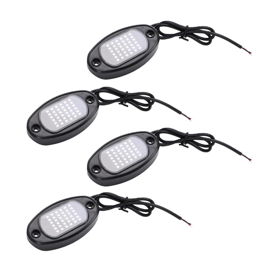 4PCS Single Color Car Underglow Lights 36 LED Chassis Lights IP68 Rainproof for Cars Trucks SUVs ATVs UTVs Boats