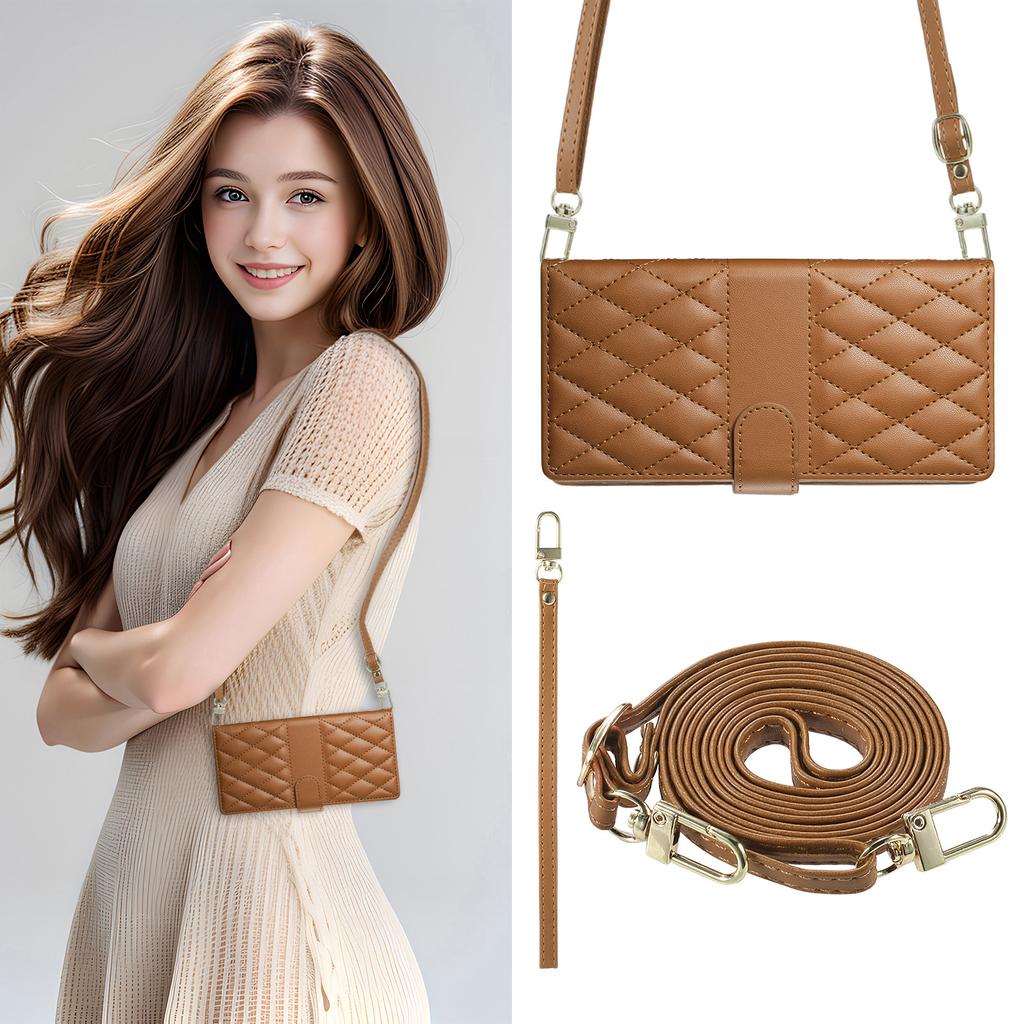 Long Lanyard Crossbody Leather Wallet Card Phone Case For XiaoMi 15 Ultra 14 14T Pro Mi POCO F7 Ultra X6 X5 F6 Pro C75 C65 Cover
