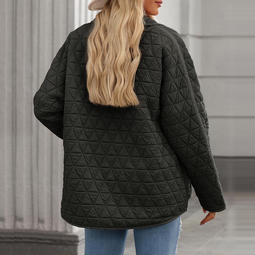 Women's Lightweight Jacket Casual Winter Open Front Button Coat Outwear