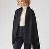 ABRAHAM MOON Merino Wool Shawl 70cm - Black