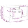 White Coffee Table 68.5 X 50 X 43.5 Cm Cold Rolled Steel