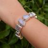 Natural Moonstone 925 Sterling Silver Bracelet: Adjustable Gemstone