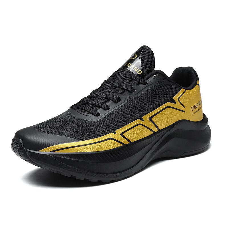 Thick sole heightening lightweight men s black trendy sneakers breathable large size men s shoes running shoes young and young 39