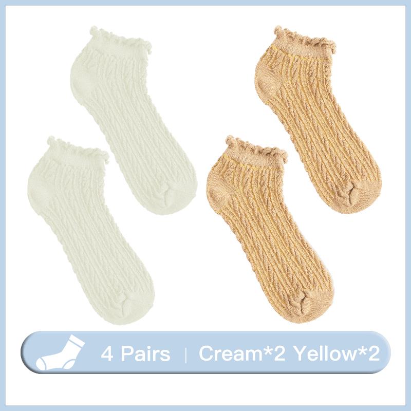 Kvinner pustende sokker Kvinnelige hule sokker Vårkoreanske jenter Søte tidevann jenter Twist Sokker