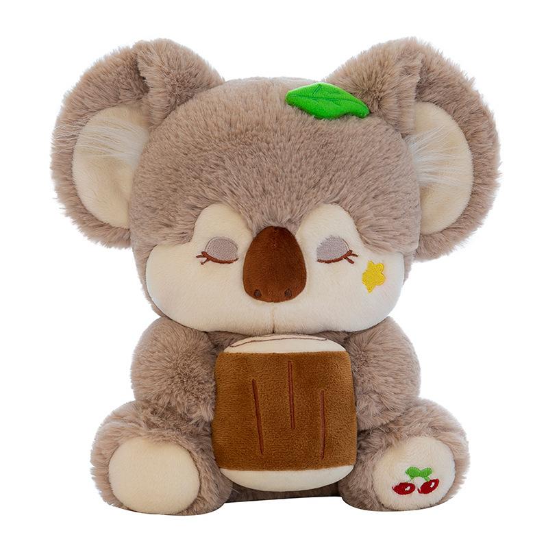Hold Cake Cherry Koala Plush Toys Children's Birthday Gifts Baking Shop Ornaments Girls Office Dolls