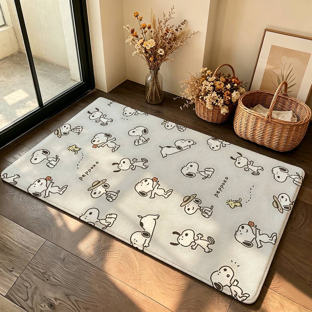 Classic-S-sNoOPyS Kawaii Carpet Bathroom Anti-slip Mat Door Mat Home Decoration Mat Entrance Door Mat Scratch-resistant Door Mat