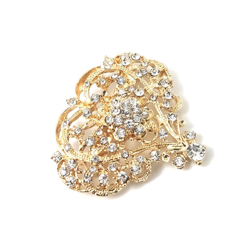 Broșă Elegantă Inimă cu Strasuri Lanzhihai pentru Femei