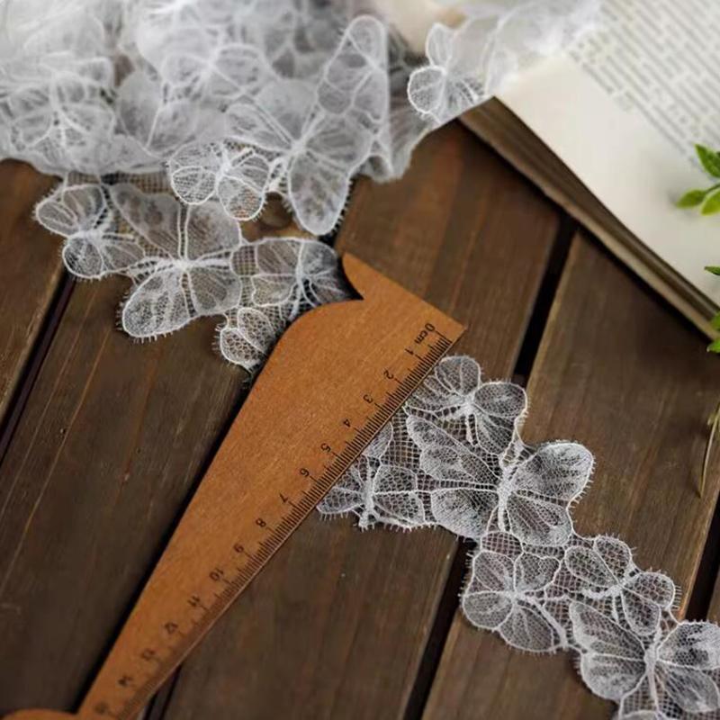 1 Yard Butterfly Thin Elastic Lace Accessories Diy Handmade Decorative Lace Material Lace Ribbon