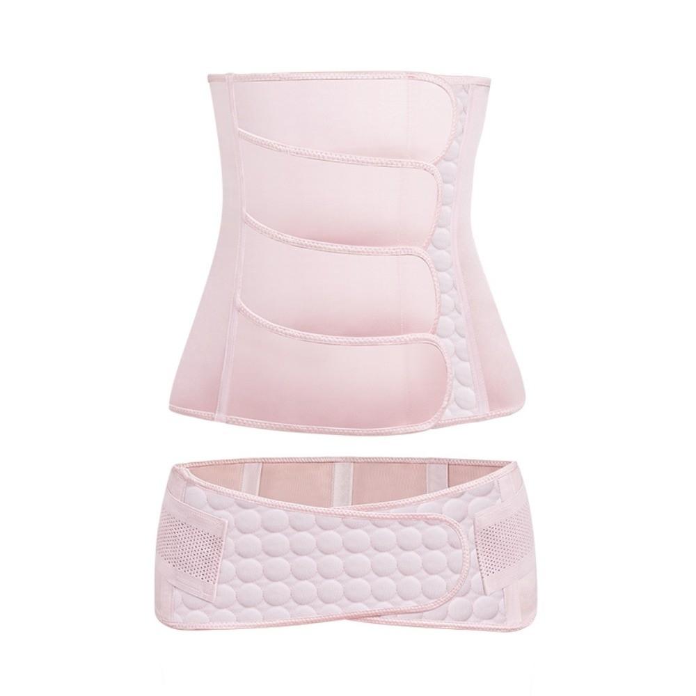 

Комплект утягивающего пояса для живота, бесшовный женский пояс-корсет, послеродовой корректор фигуры, для женщин M розовый