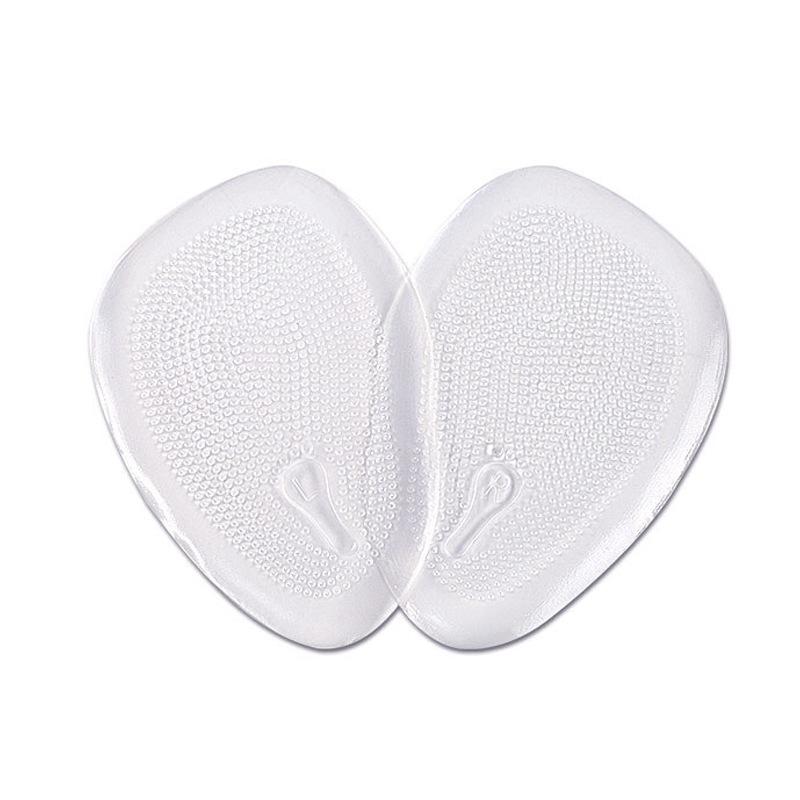 Самоклеящиеся гелевые силиконовые подушечки для стоп, вкладыши-поддержка передней части стопы для снятия боли в ногах, подушечки для обуви 1pair