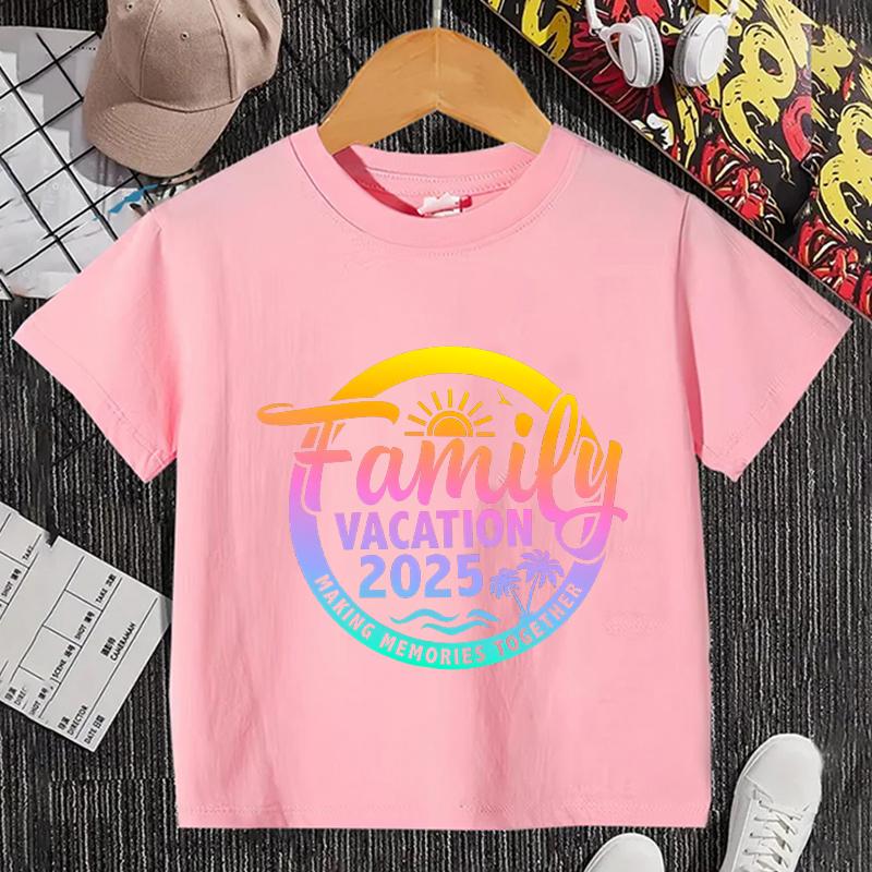 Family Cruise Vacation 2025 T-shirt Making Memories Together Tees Summer Trip Squad Graphic Tops Holiday Travel Kids Clothing