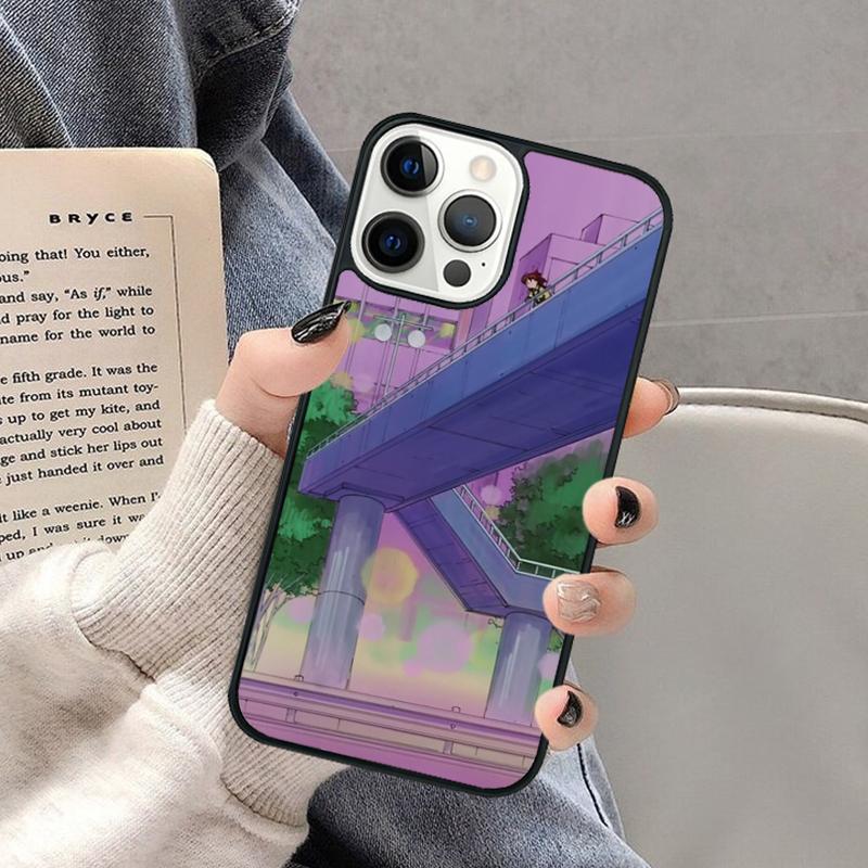 Japanese 90s Anime Aesthetic Phone Case for iPhone 17 Air 16 16e 15 Plus for Apple 13 11 12 14 Pro Max Cover Coque