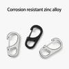 5Pcs Mini Carabiners Camping Mountaineering Zinc Alloy Safety Buckles Rustproof Corrosion Resistant Spring Snap Hook Clips Camping Gear
