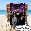 Custom Name K-pop Stars Formal Attire Microfiber Beach Towel Super Soft & Absorbent for Bath, Beach, Travel  Bath Time Accessory, Fan Gifts
