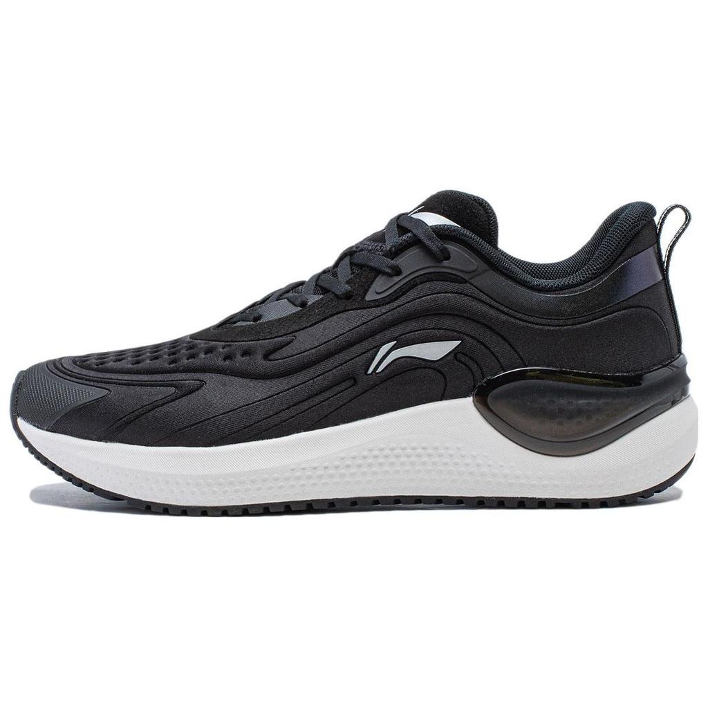 Li Ning Easy Fit Lightweight High Resilience Comfortable Shock Absorption Durable Low Top Running Shoes Women Sneaker Black ARST042-1