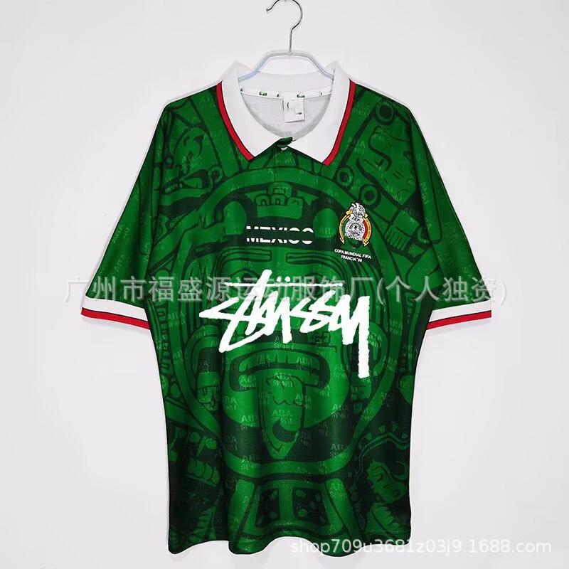 Retro Jersey Brazil Argentina Germany England Portugal Spain Signature Short Sleeved Football