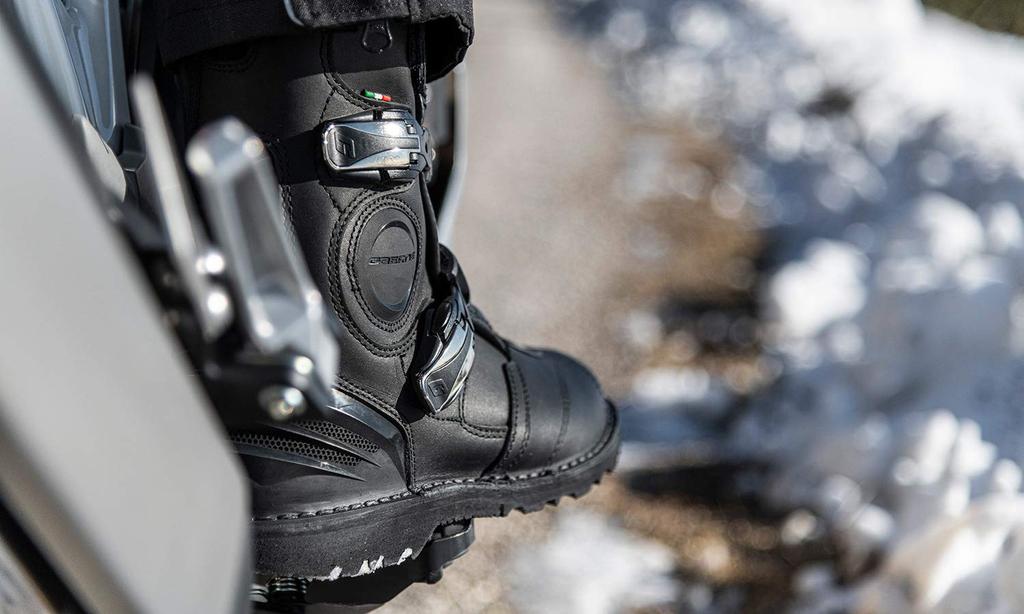 Gaerne Waterproof Motorcycle Boots for and Forest Road Made in Genuine Size Adventure, Off-Road, Touring, Italy, Leather, G-MIDLAND GORE-TEX, Black,