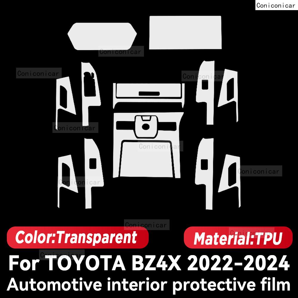 

TPU For TOYOTA BZ4X 2024 Transparent Protective Film Car Interior Central Control Navigation Panel Auto Sticker LHD