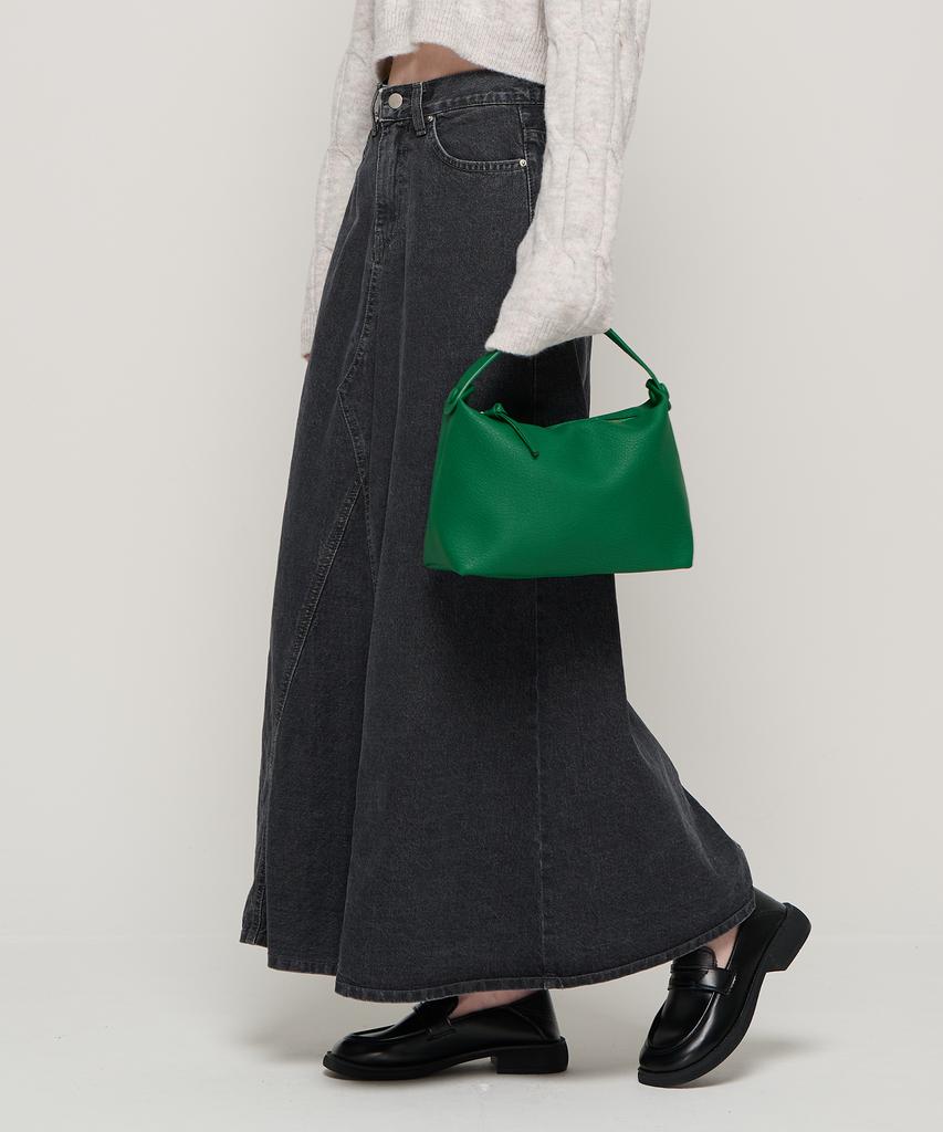 Road Road Maxi Denim Lange Rok (Zwart)