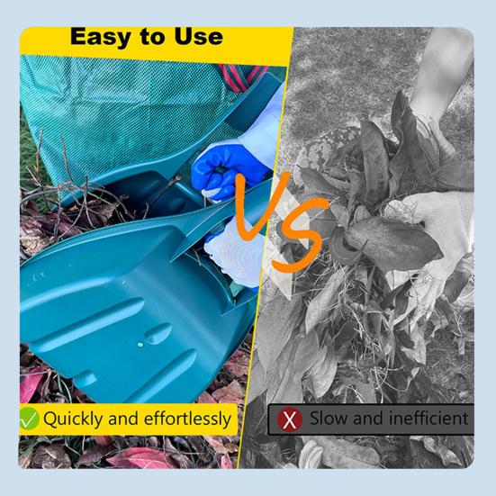 Leaf Scoops Hand Rakes Lightweight Gardening Hand Tools Garden Grabber Tool for Scooping Up Leaves Spreading Mulch Yard Work