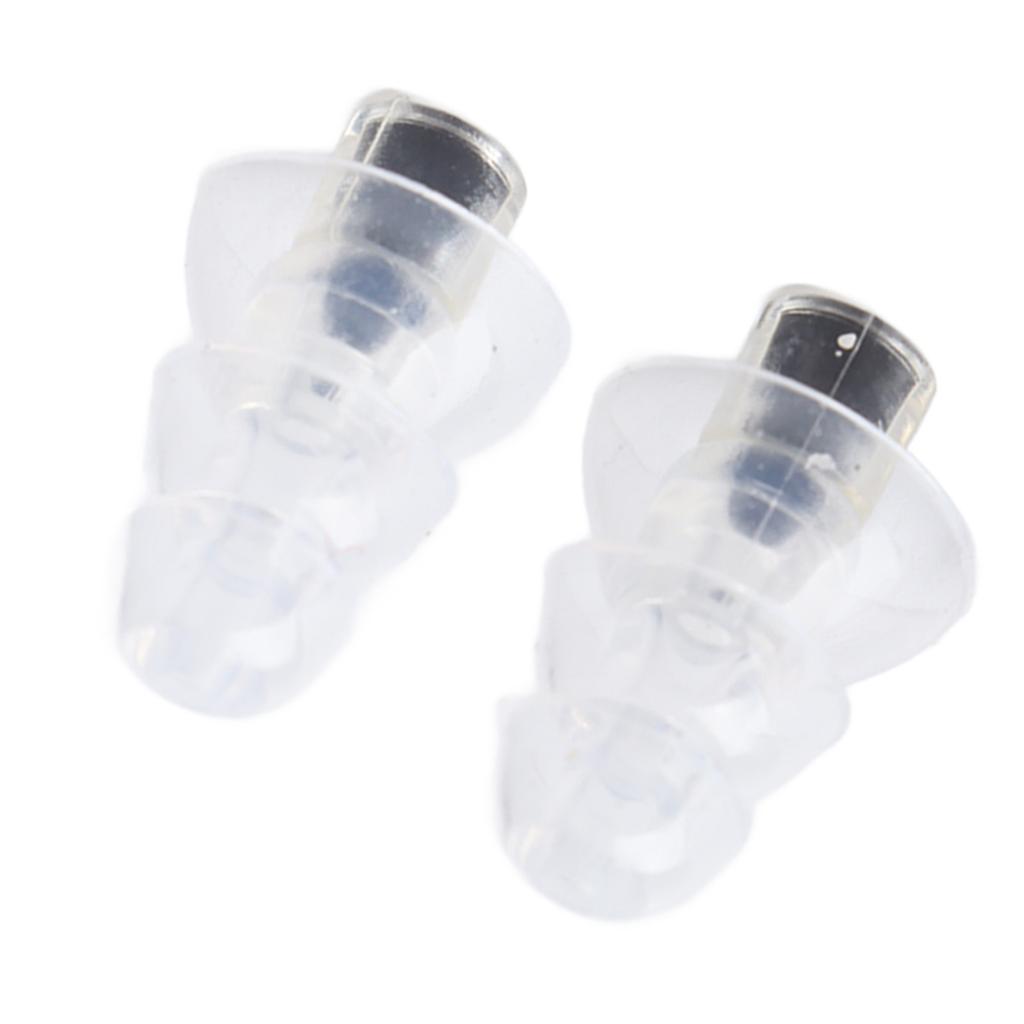 1 Pair Earplugs Liquid Silicone Music Earplugs with Filter Black Noise Reduction Hearing Protection