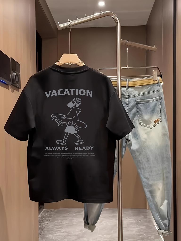 Mens heavyweight 100 cotton graphic tshirt lightweight and breathable comfortable casual wear trendy machine washable