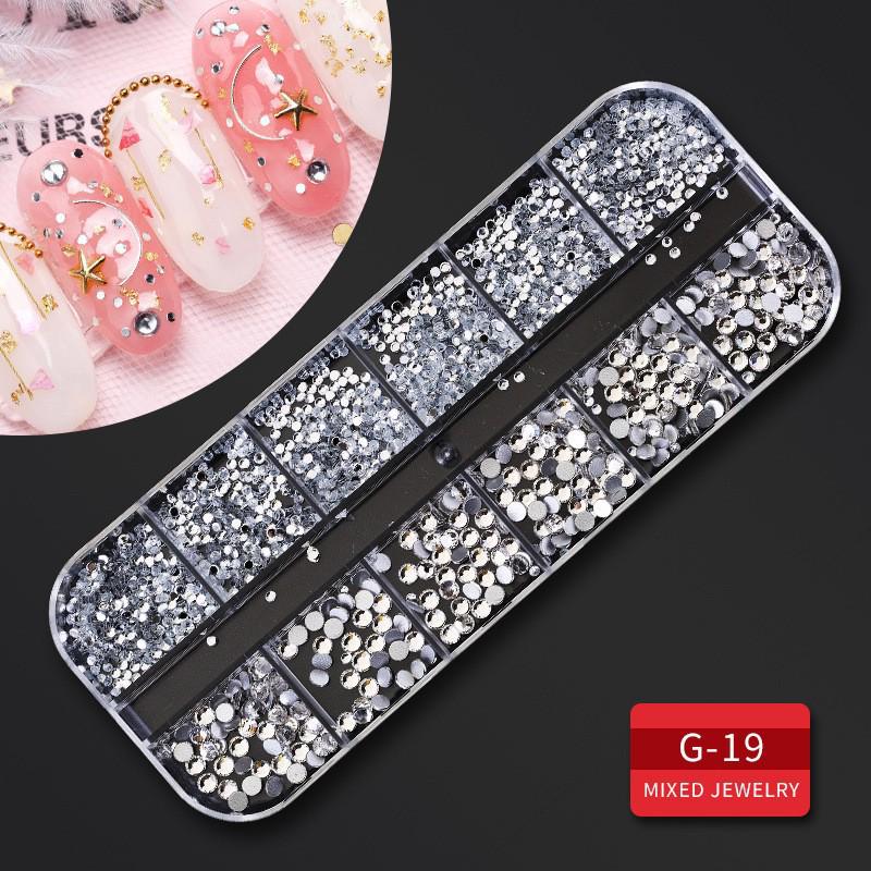 60 Nail Art Accessories: Rhinestones, Pearls, Rivets & Alloy Designs