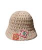 Elkebeullum Flower Net Ivory Bucket Hat