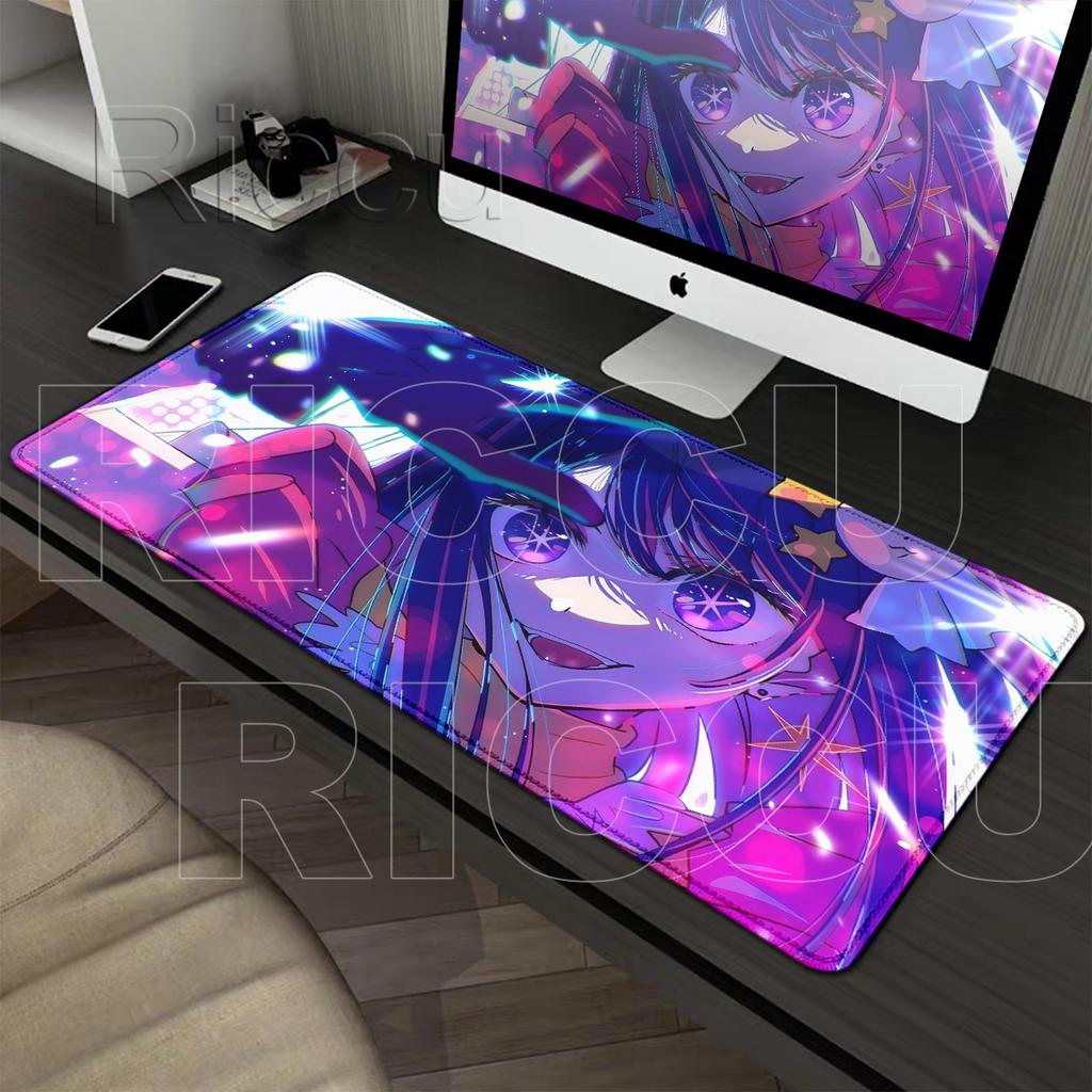 Gaming-Zubehör Mauspads Oshi No Ko Hoshino Ai Computertastatur Teppich Kawaii Mädchen Verriegelungskante Gummi Ästhetik Schreibtischunterlagen