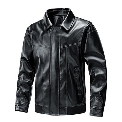 Jacket Spring and Autumn Men's Loose Motorcycle Clothing Leather Clothing Street Lapel Jacket