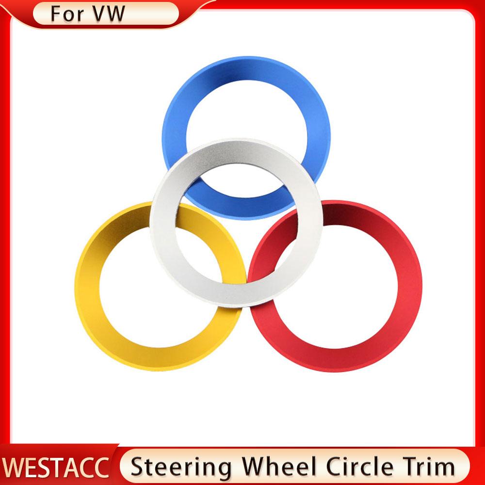 Garniture de cercle central de volant de voiture, pour VW Golf 6 7 Polo Tiguan Passat B6 B7 Touran Scirocco coccinelle Jetta MK5 MK6 Caddy