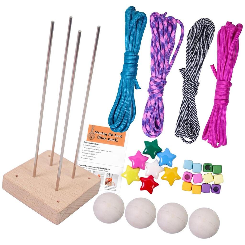 Paracord Jig Balls Crochet Kit Crochet Material Package with Crochet Hooks
