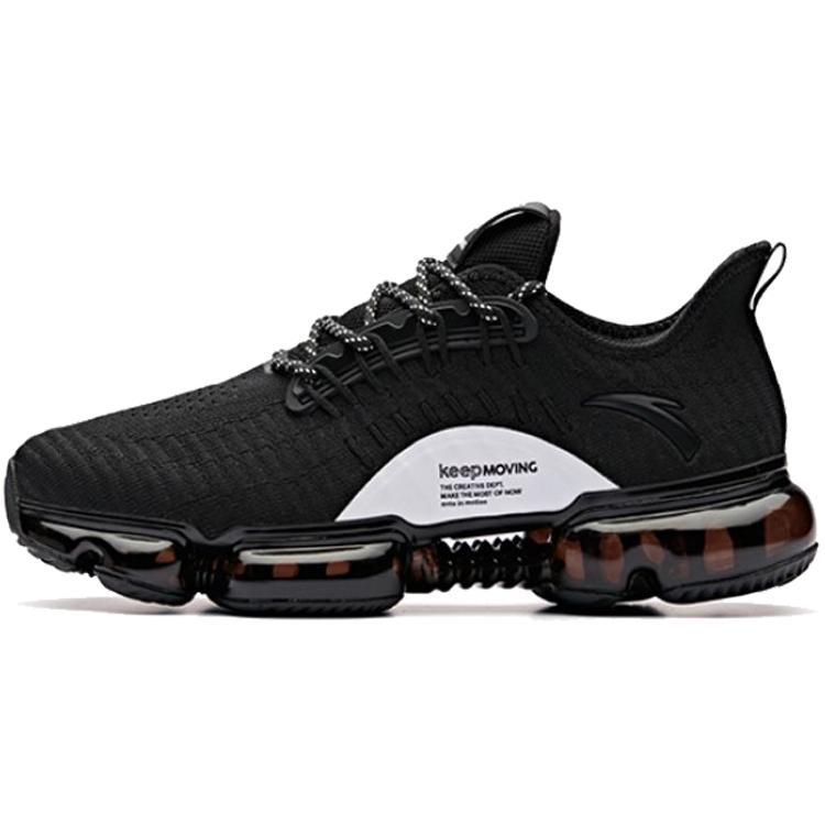 

New Anta Nebula Low Top Running Shoes Women s Black White Full Length Air Cushion 92845500-2 37.5