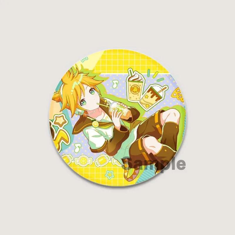 32/44/58mm Project SEKAI Blaszany Pin Okrągły Kreskówkowy Wpinany Broszki na Plecak Ubrania Akcesoria Odznaka Kolekcjonerska Anime Dekoracja Słodki