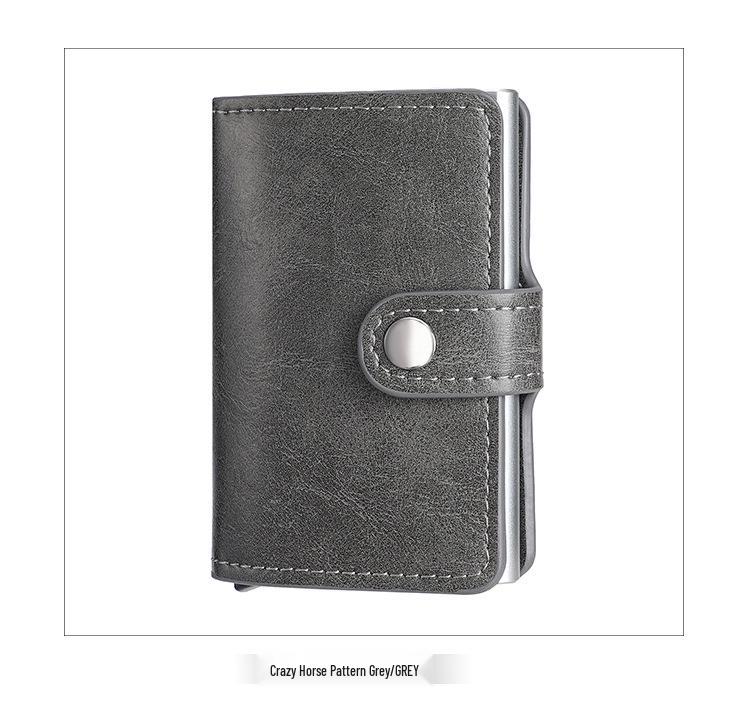 RFID Aluminum Alloy Credit Card Holder - Anti-Theft Pop-Up Design
