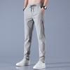 Men's Summer Casual Pants Thin Straight Color Matching Personalized Trend Ice Pants