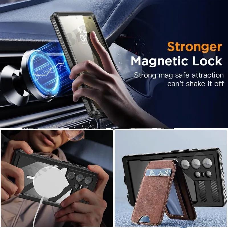 Case For Samsung Galaxy S25 Ultra S24 S23 Plus IP68 Waterproof 360 Magsafe Cover Capa Fundas