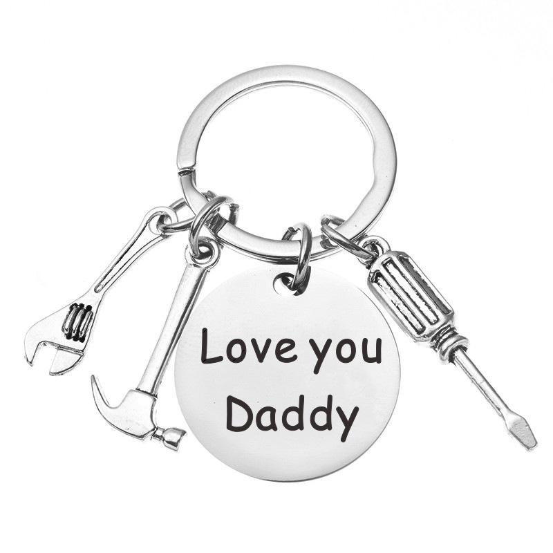 Father's Day Gift: Cross Stainless Steel Hammer & Screwdriver Keychain Pendant