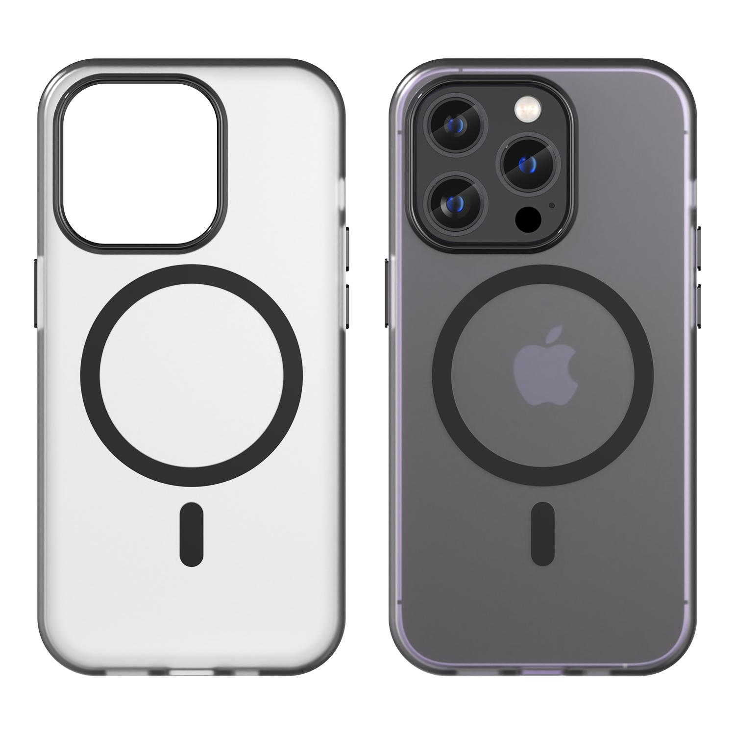 

Magnetic Case for iPhone 14 Pro Max Compatible with MagSafe Translucent Matte Back Cover White