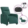 Electric Recliner Chair Dark Green Fabric