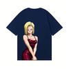 Dragon Ball Android 18 Back Art Cotton Tee High-quality Streetwear Is Suitable for Both Men and Women Summer T-shirts