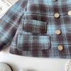 Girls' Preppy Winter Coat & Pleated Skirt Set - AWB003