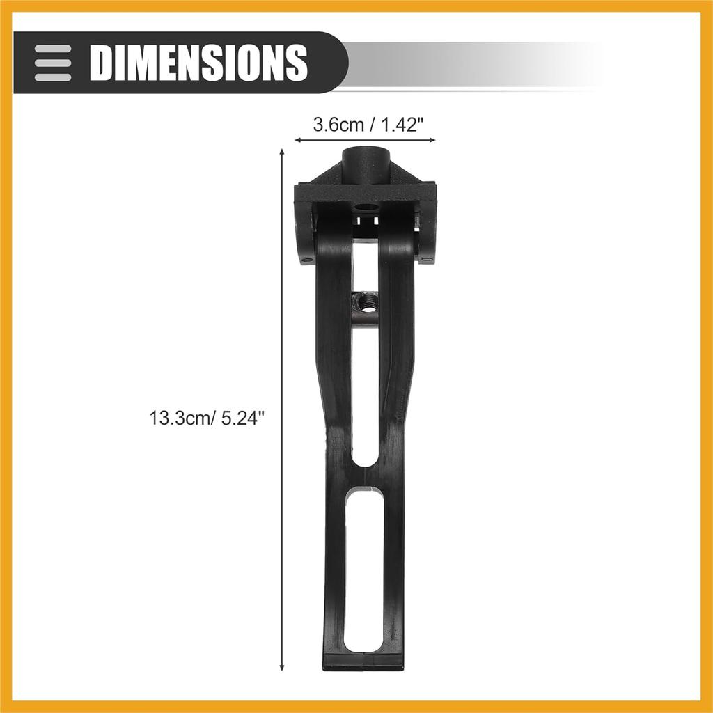 Grampo Traseiro, Grampo para Capota Marítima de Caminhão, Peças de Reposição Universais para Capota Marítima Rígida Dobrável ou Flexível, Plástico, Preto, 4 Peças