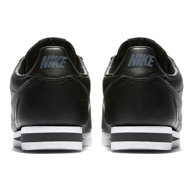 New Nike Classic Cortez Leather Black/Dark Grey White 749571-011