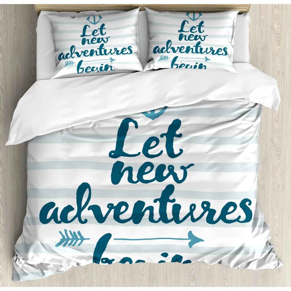 Nautical Bedding Set Full Size Sailing Anchor Bed for Boys Teens Comforter Cover Soft Duvet Quilt Cover