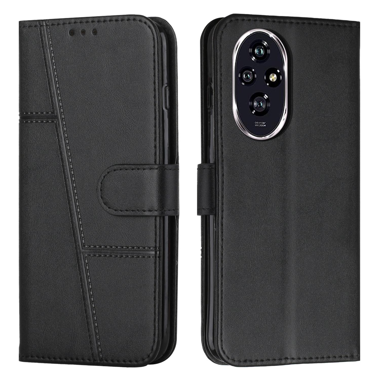 

Чохол для Honor 200 5G Шкіряна підставка Захисна накладка для телефону Black