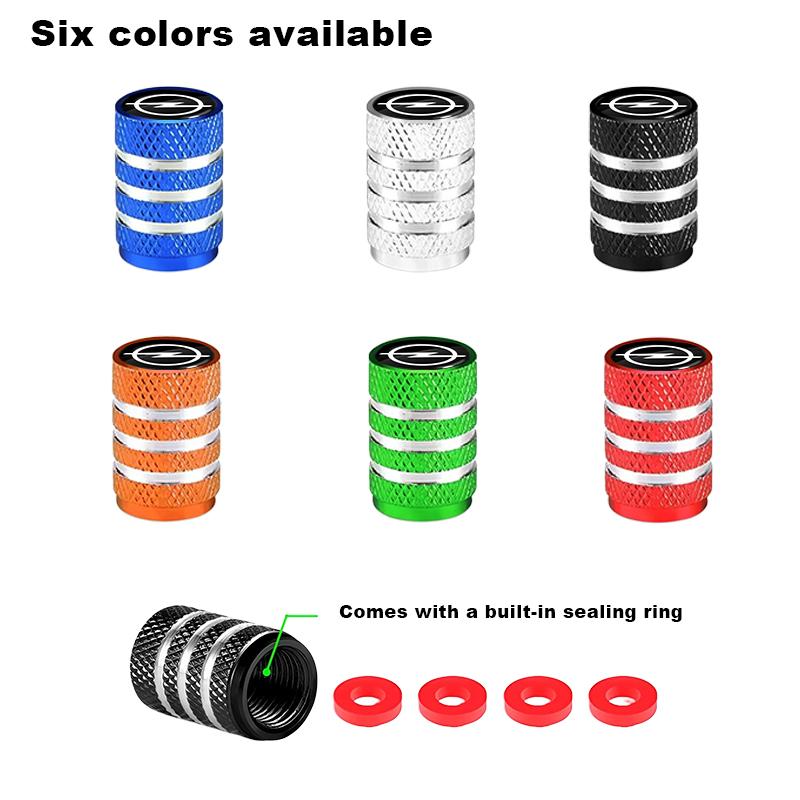 4pcs Car Tire Valve Stems Cap Aluminum Tyre Wheel Stem Air Valve Cover Airdust For Opel Insignia Astra Antara Meriva Zafira H G