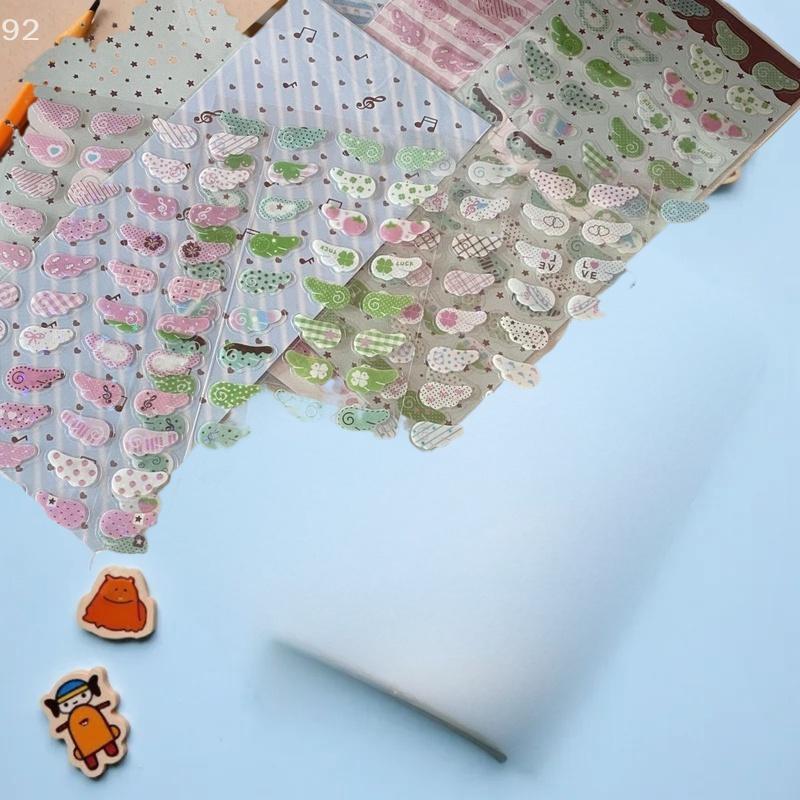 1/4 Stück Flügel Liebe Erdbeere Klee Stern Funkelnder Blitzfolien-Aufkleber Telefonkamera Vintage Scrapbooking Dekoration Aufkleber