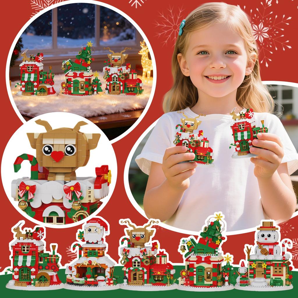 Christmas Building Block Toys For Boys And Girls, Compatible With , Elderly Men, Snowmen AndReindeer