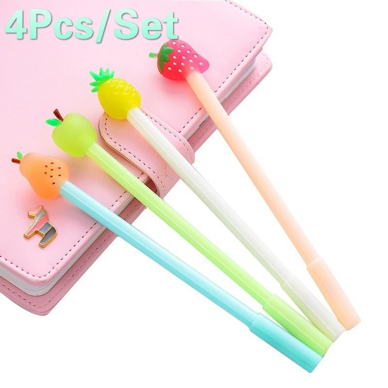 4 Pcs Fashion Color Pen Gel Pens Kawaii Pen Cute n Stationery Gifts(color:)